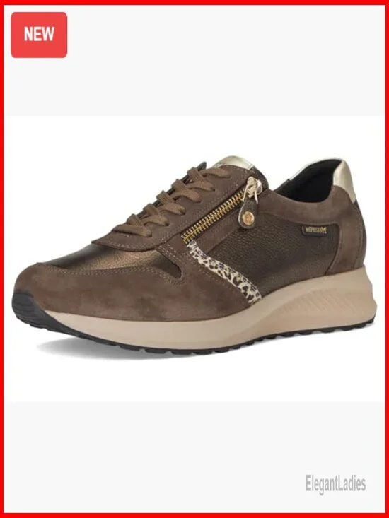 Suede Fashion Sneakers with Arch Support and Removable Footbed - Picture 2 of 7